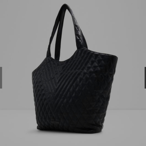 Aldo Zinia Black Quilted Women's Tote Bag - Picture 6 of 16